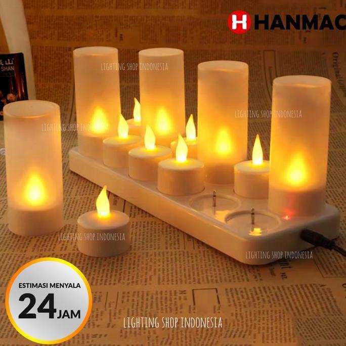 Lampu lilin led elektrik charger lampu tidur lampu bar hias pesta