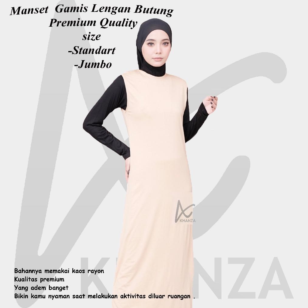 Manset Dress Tanpa Lengan, Manset Sleeveless Gamis, Inner Manset Tanpa Lengan Dress, Manset Dress Ra