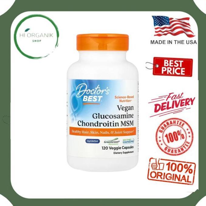 Doctor's Best Vegan Glucosamine Chondroitin MSM 120 Veggie Caps