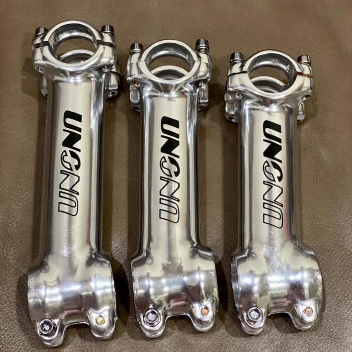 Stem Stang Sepeda UNO 31.8mm 7/17 Derajat 110/120/130mm Silver Aluminum Alloy Outdoor