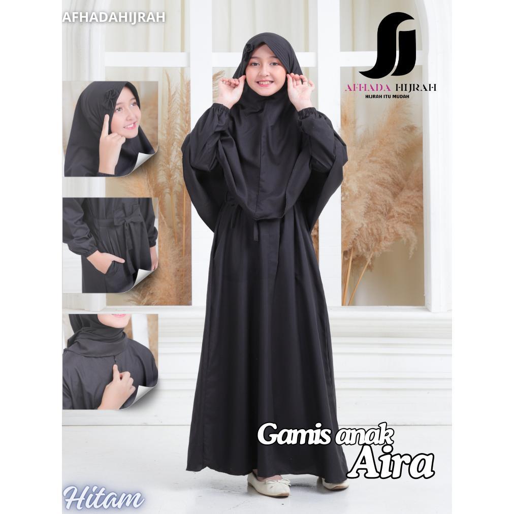 RECOMMENDED Afhadahijrah - Gamis Anak Perempuan Aira Terbaru Baju set Hijab Syari