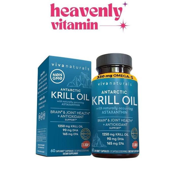 VIVA NATURALS Antarctic Krill Oil 1250 mg - 60 kapsul - Astaxanthin