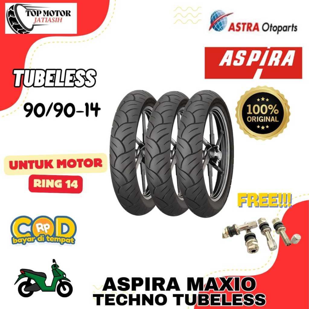 BAN ASPIRA TUBELESS ( 70/90 - 80/90 - 90/90 ) / BAN TUBELESS ASPIRA MAXIO TECHNO RING 14