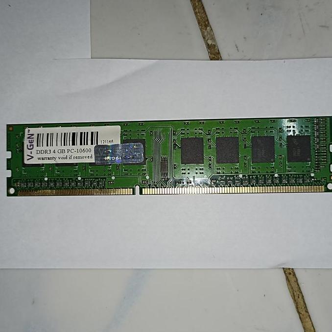 RAM DDR3 4 GB PC 10600 V-GEN - BEKAS GARANSI LIFETIME