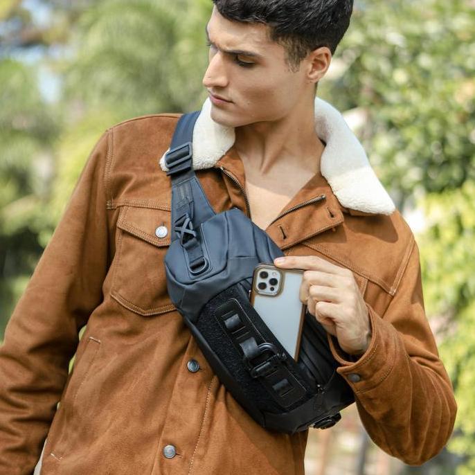 Ozuko X Waist Bag #1530 Pro - Tas Pinggang Outdoor Waistbag Pria Slingbag Cowo Cowok Tas Pinggang Pr