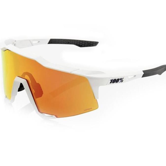 Sunglasses 100% Speedcraft Off White, Hiper Red Mirror Lens