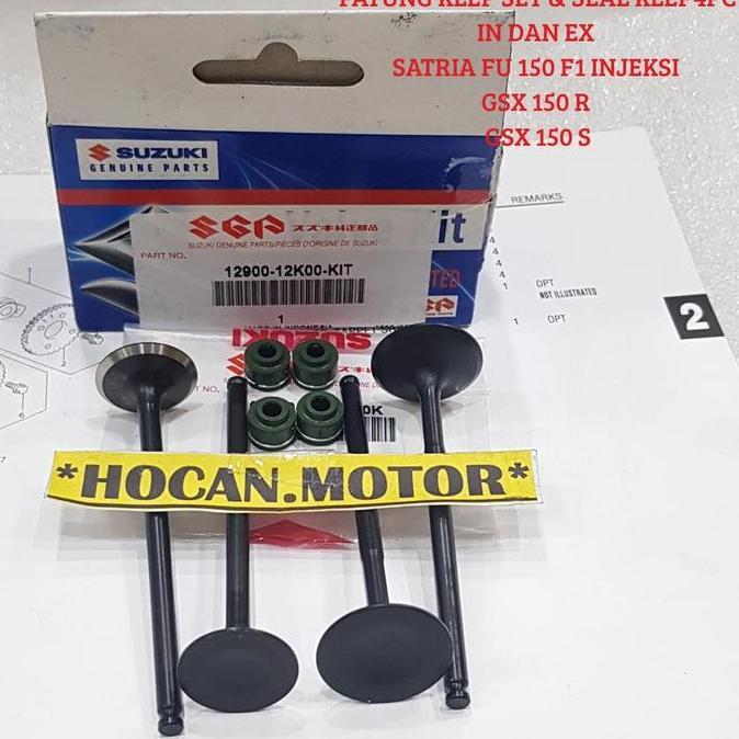 PAYUNG KLEP SET SEAL SIL KLEP SATRIA FU 150 FI F1 INJEKSI ORISINIL SGP