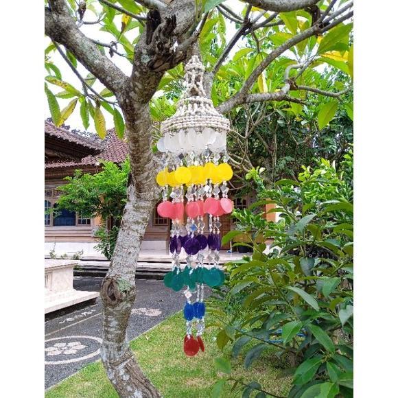 Lonceng Kerang Simping Lonceng Angin Wind Chimes Unik Elegant Dekorasi Souvenir Khas Bali
