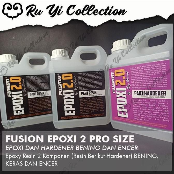 Redmegic- Fusion Epoxy 2.0 Prosize 3Kg / Resin Epoxy Encer Bening Keras Fleksible Untuk Meja Resin C