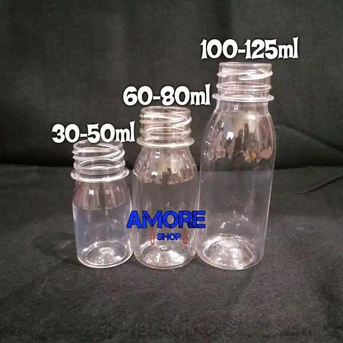 Ultitime- 90Pcs Botol Plastik 100-125Ml Botol Zamzam Madu Tinta Jelly Sirup Obat