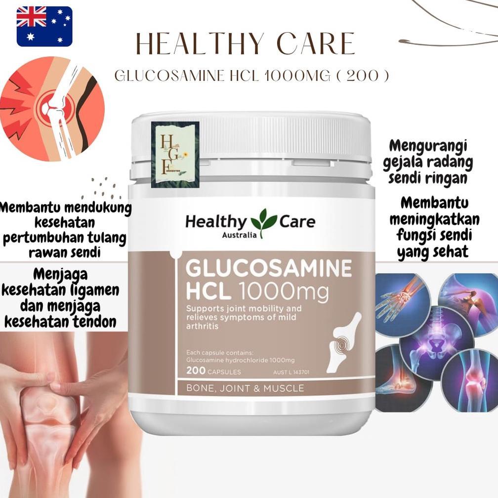 Healthy Care Glucosamine HCL 1000mg 200 Capsules