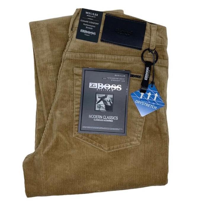 Downsize- Celana Pria Corduroy Stretch Zg Boss Khaki - Regularfit #Celanapriacodoray #Celanaboss