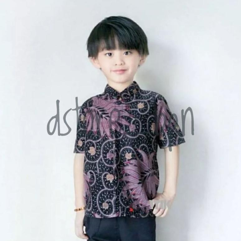 BEST SELLER KEMEJA BATIK ANAK PEKALONGAN ATASAN BAJU HEM PENDEK LAKI LAKI UMUR 3 4 5 6 7 TH TAHUN TO