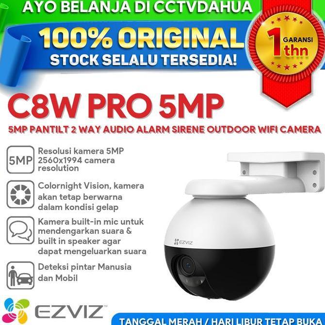 EZVIZ C8W PRO 5MP PANTILT 2 WAY AUDIO ALARM SIRENE OUTDOOR WIFI CAMERA