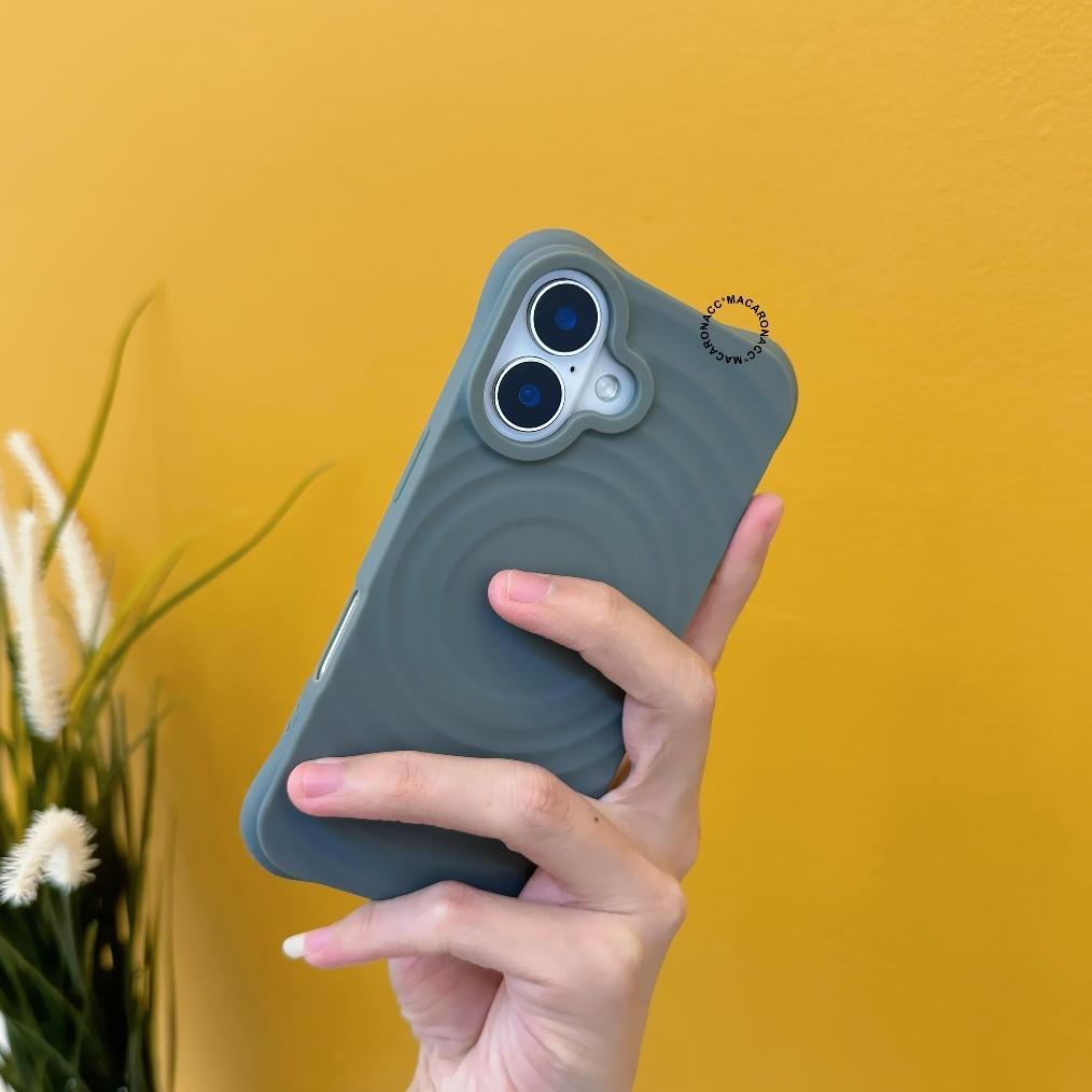 CUCI GUDANG Spiral Waves Magsafe Case Compatible for iPhone 11 12 13 14 15 16 17 17Air Pro Plus Pro 