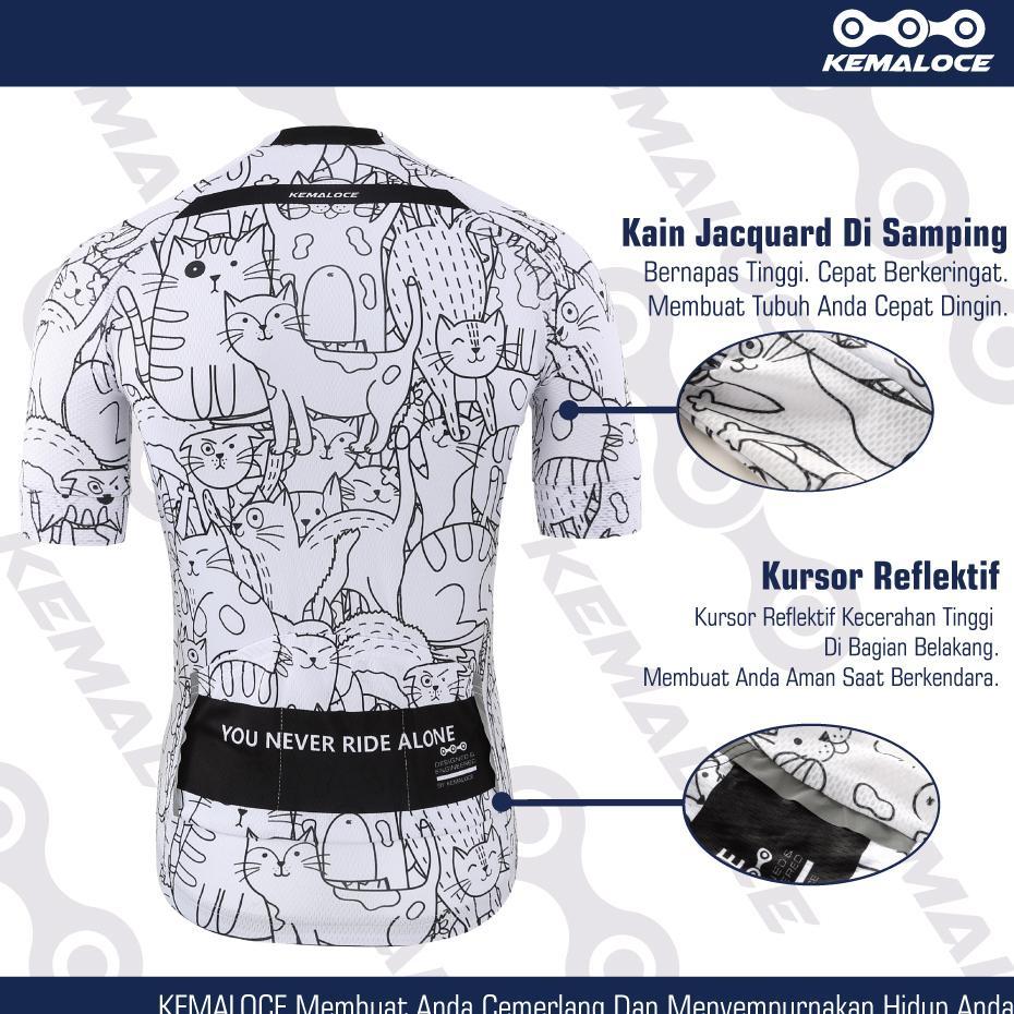BESTPROMO KEMALOCE Jersey Sepeda Roadbike Pria&Wanita Lengan Pendek Bernapas Jersey Roadbike Pakaian