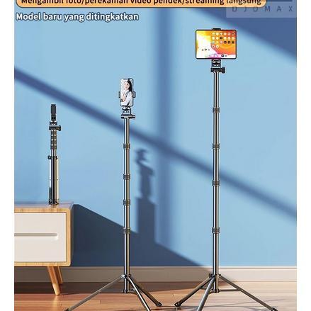 PROMO [KOKOH] Tripod + Tongsis Premium Tinggi 2,1 Meter Besi Tripod Tongkat Selfie HP Kamera Ringlig