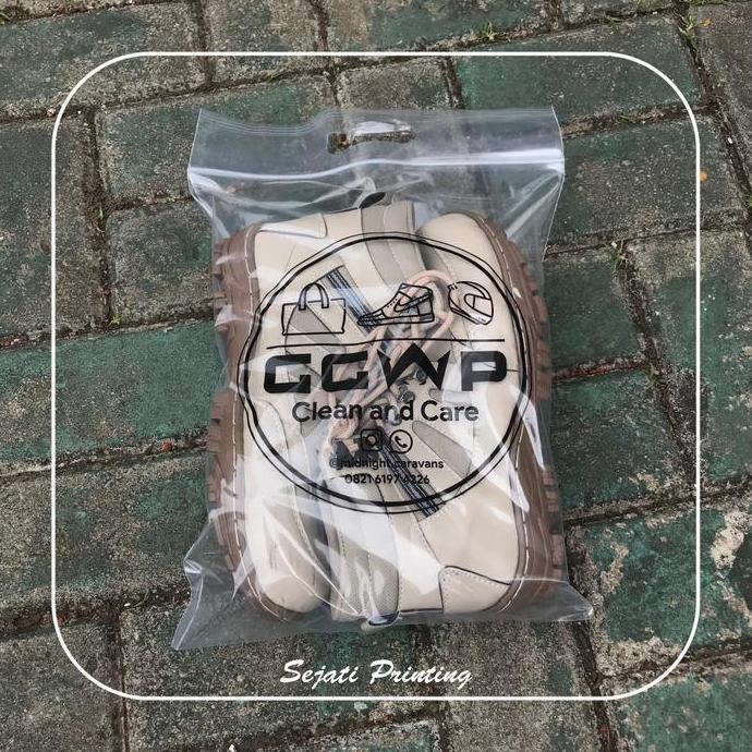(Isi 100 pcs) Sablon Plastik Ziplock Untuk Laudry Sepatu / Shoes Laundry - SEJATIPRINTING