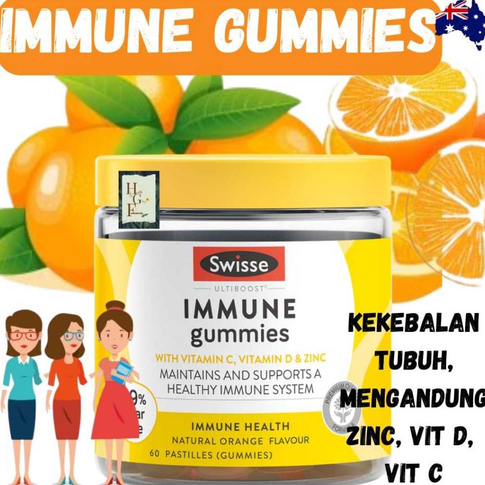 Swisse Immune Gummies 60 sugar free gummies adult