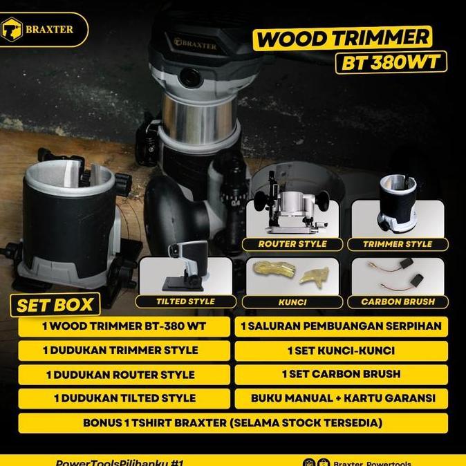 Superxx- Bt 380 Wt Wood Trimmer Braxter / Router Bisa Ganti 3 Dudukan