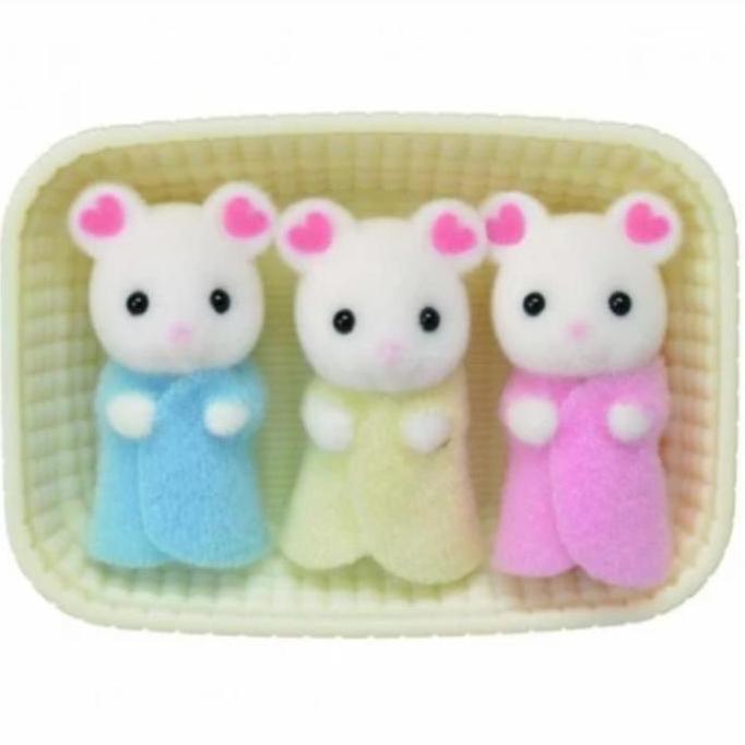 Boneka Sylvanian Families Persian Cat Kucing Triplets 3 Figure 5458
