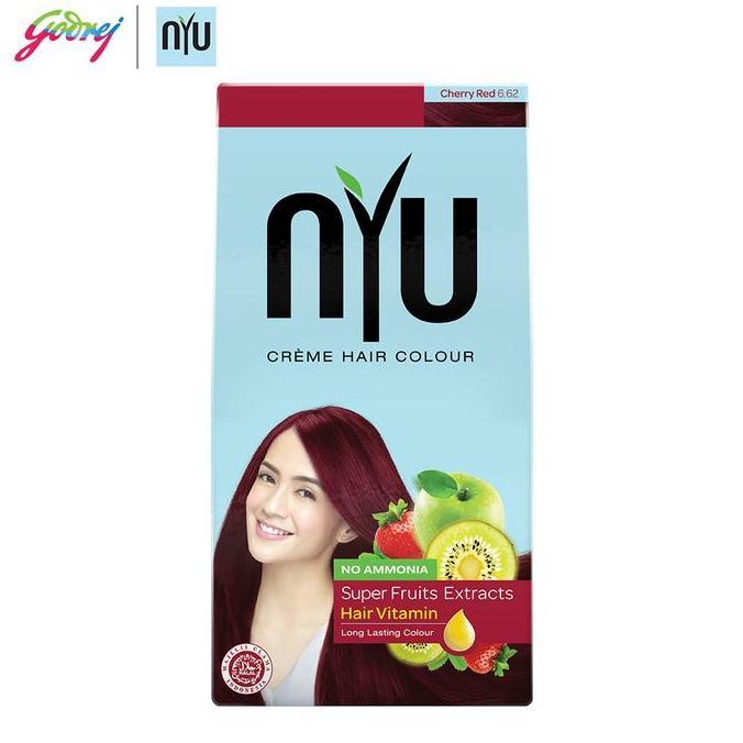 Indoc- Nyu Creme Hair Colour Pewarna Rambut - Cherry Red - Isi 2