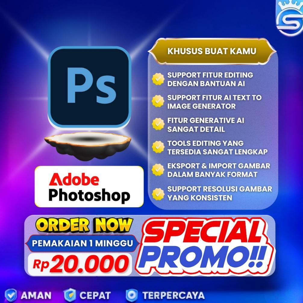 READY PHOTOSHOP 4000 CREDIT GENERATIVE FILL AI - AKSES VIA WEB