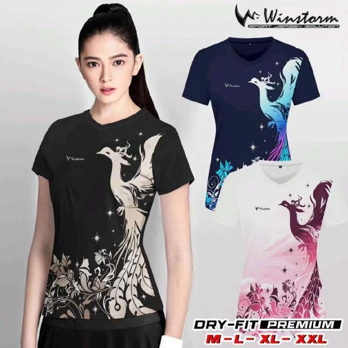 Garengstore11 - Jersey Badminton Baju Badminton Wanita Kaos Badminton Jersey Olahraga Volly Dryfit S