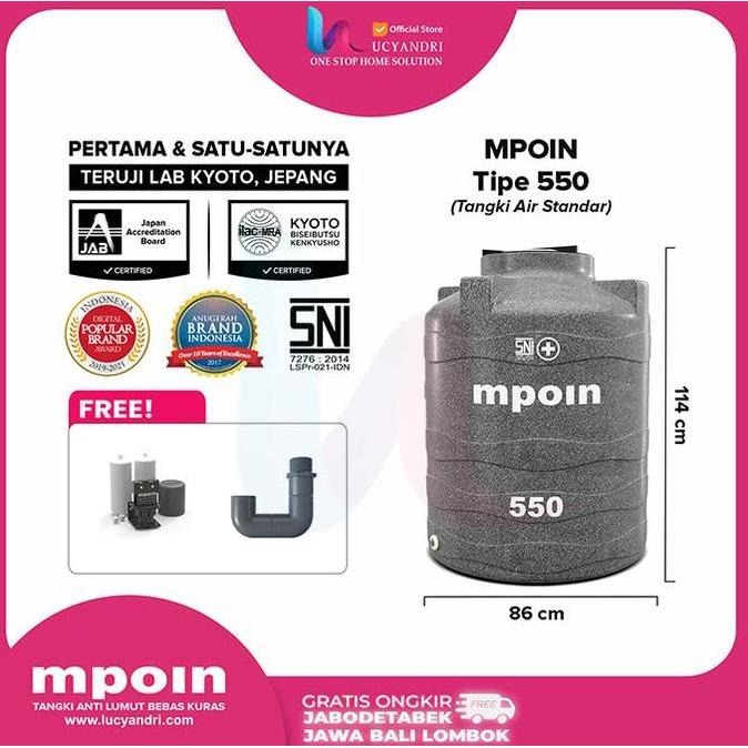 Diskon Tangki Air Mpoin 600 Wave Toren Tandon Tanki 600 Liter Mpoin Plus