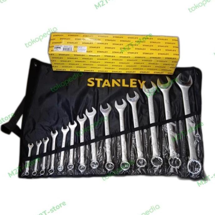 Kunci Ring Pas Set 14pcs 87-038-3 Merek Stanley Orinal