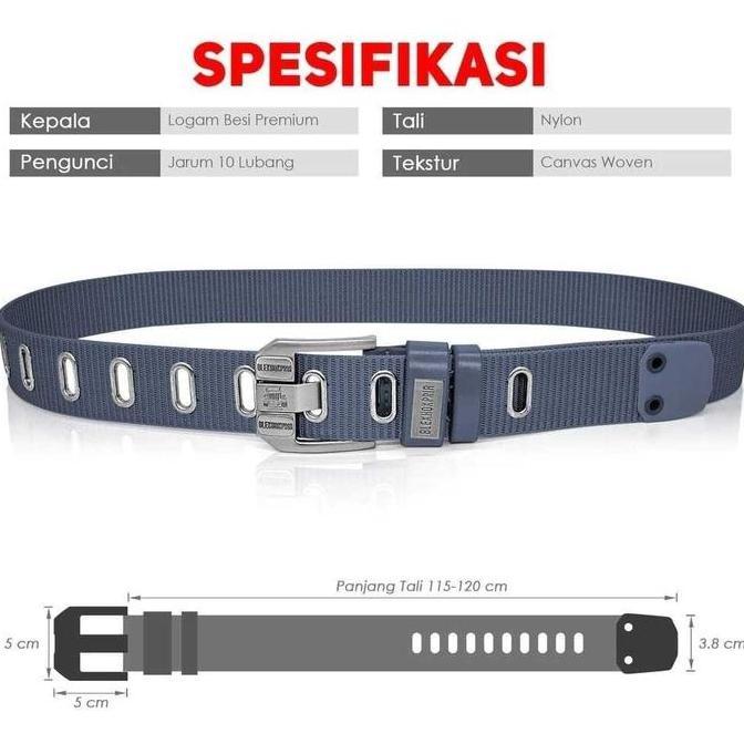 Mixfit- Sabuk Cowok Keren Tactical Nylon Canvas Ikat Pinggang Pria Quickly Unlock - Gesper Pinggang 