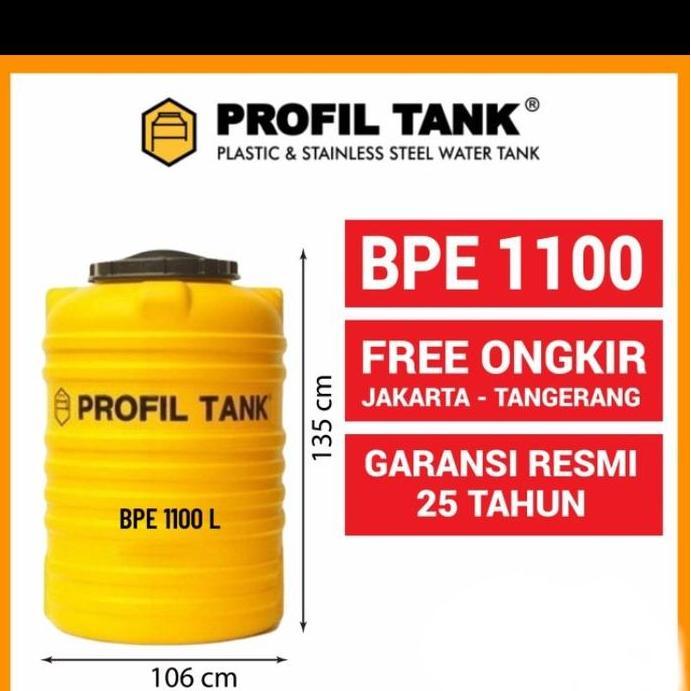 Diskon Profil Tank Bpe 1000 Kapasitas 1100 Liter Tangki Air Toren