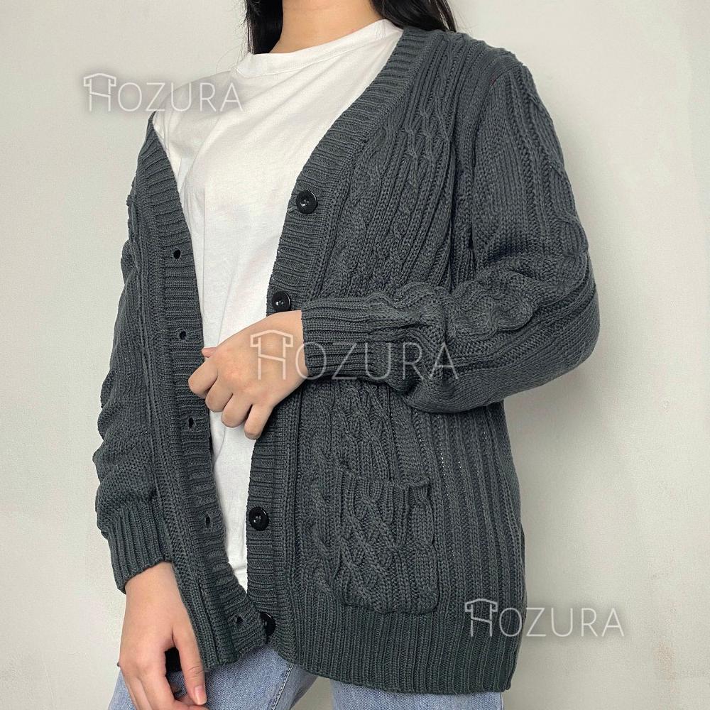 promo terbaru hozura - cardigan sweater rajut wanita lanna (batta) - cardigan rajut jumbo oversize t