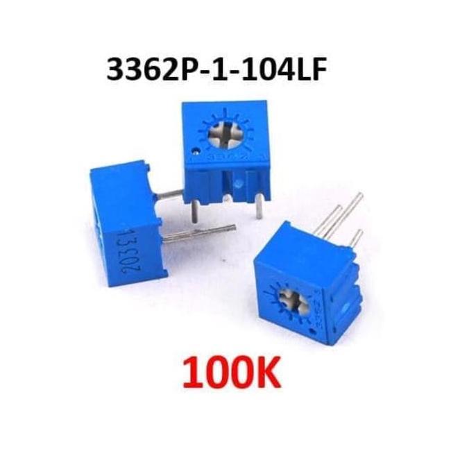 3362P 100K Trimpot variabel resistor Presisi 3362 P 104 100k Ohm ready