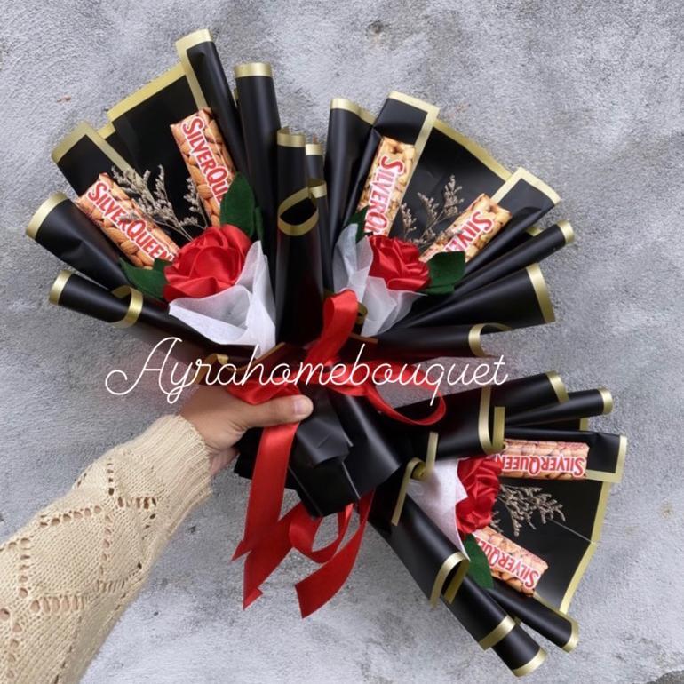[Sq] Bucket Buket Snack Coklat Silverqueen Hadiah Kado Valentine Wisuda Ulang Tahun Murah Unik