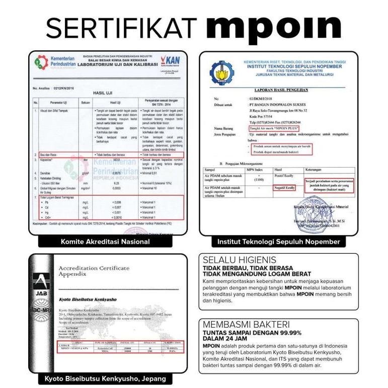 Miliki Tangki Air Mpoin Plus 1600 Liter Wave | Toren Air | Tandon Air
