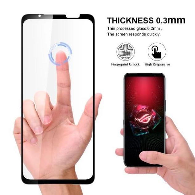 TEMPERED GLASS FULL COVER FOR ASUS ROG PHONE 5S PRO FULL SCREEN