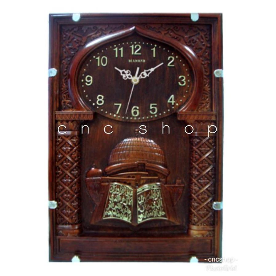Jam Dinding Muslim Kaligrafi Timbul