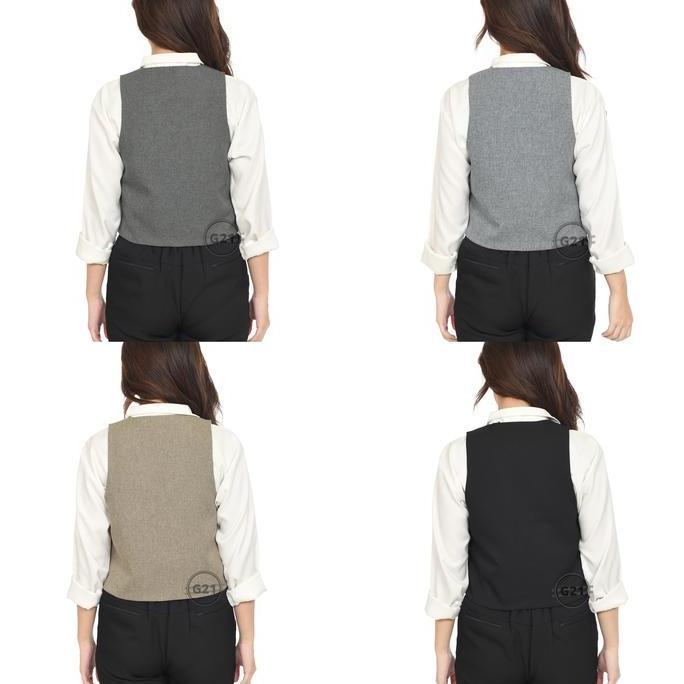 DN44 - Rompi Vest Formal Wanita Untuk Kerja Kantor dan Kasual Bahan Import Premium Hight Quality