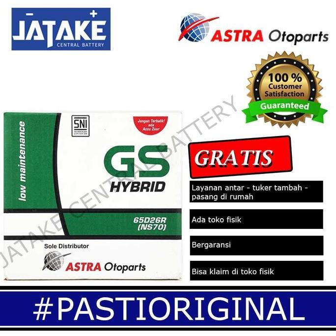 Aki BASAH Ns70 / Ns 70 GS Astra Hybrid di Tangerang