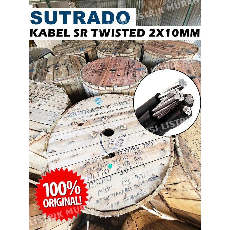 Sutrado Kabel Twist Sr 2X10 Mm Spln & Lmk Roll 200 500 1000 Meter Kabel Dx 2X10Mm Original 100%