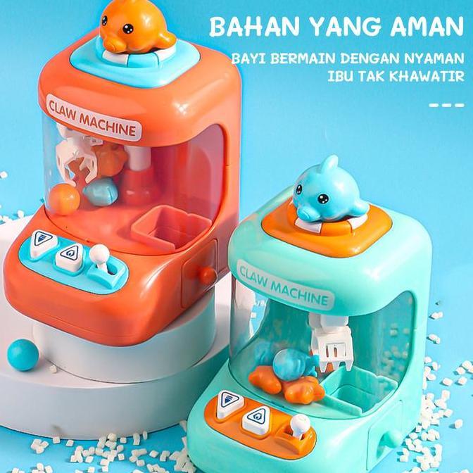 tatajoy Rumah Tangga Kecil mesin capit Anak-anak Mini Mesin Cakar  mainan mesin capit mini Klip Bone