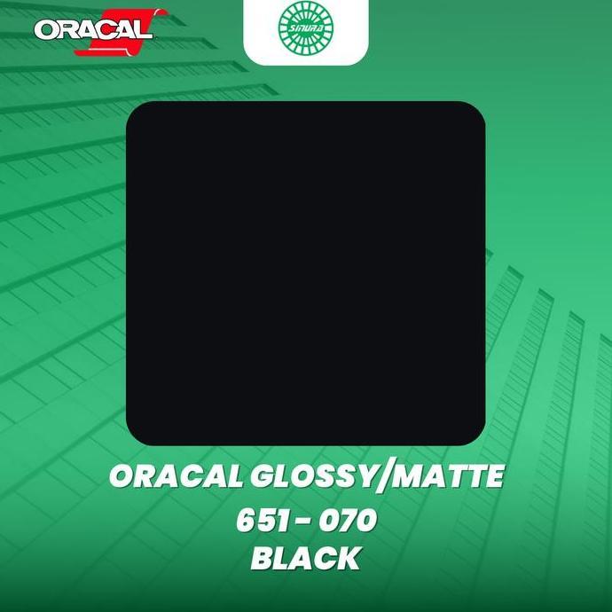 Sticker Oracal 651-070 BLACK / HITAM (GLOSSY/MATTE)