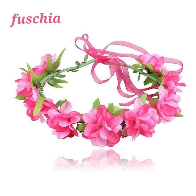 Shiftx- Bajukiddie Sakura Headband Mahkota Bunga Aksesoris Anak Perempuan Cantik