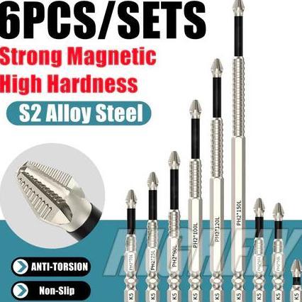 Onair- K5 Pasir Nikel Anti Selip Tahan Benturan Mata Obeng Torsi Ph2 Mata Obeng Kelas Industri Mata 