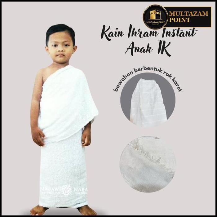 Kain Ihrom Anak Laki Laki Instan Baju Ihram Manasik Haji Anak