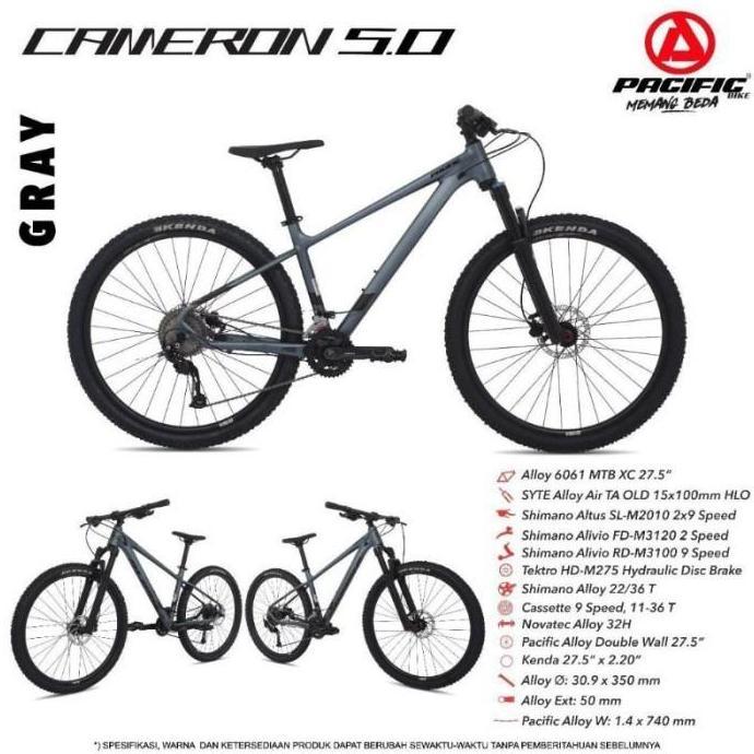 Terlaris Sepeda Gunung Mtb Pacific Cameron 5.0 Alloy 27,5 Inch