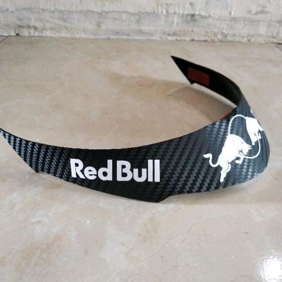 TERMURAH spoiler helm KYT Kyoto carbone motif red bull putih