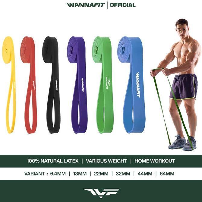 NDA WANNAFIT Resistance Band Latex | Karet Elastis Olahraga | Alat Olahraga Rumah