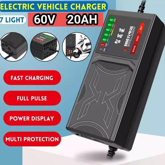 TERMURAH CHARGER 60V 20AH MOTOR LISTRIK SEPEDA LISTRIK UNIVERSAL MOLIS SELIS 60VOLT SPAREPART KENDAR